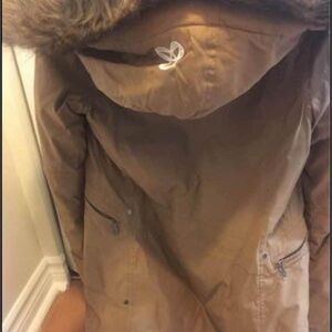 TNA Tan Coat with Fur Lining